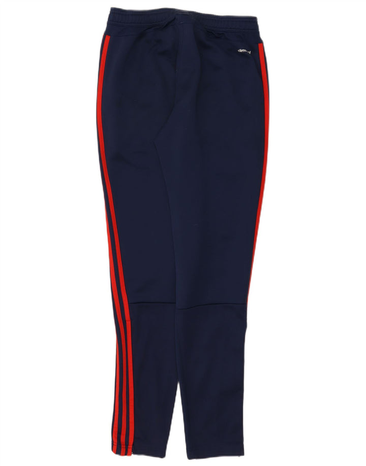Męskie spodnie dresowe Adidas Manchester United, małe, granatowe, z poliestru