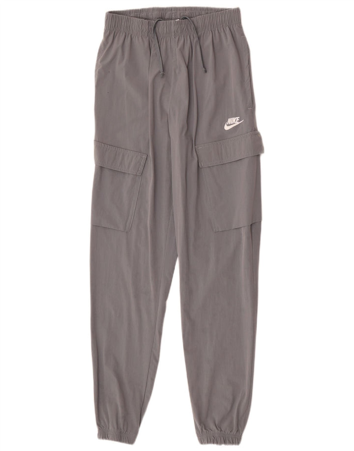 Męskie spodnie dresowe Nike Cargo, małe, szare, nylonowe