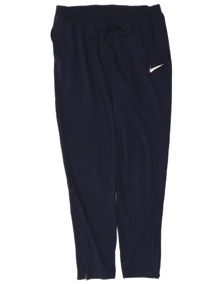 Męskie spodnie dresowe Nike Dri Fit, duże, granatowe, z poliestru