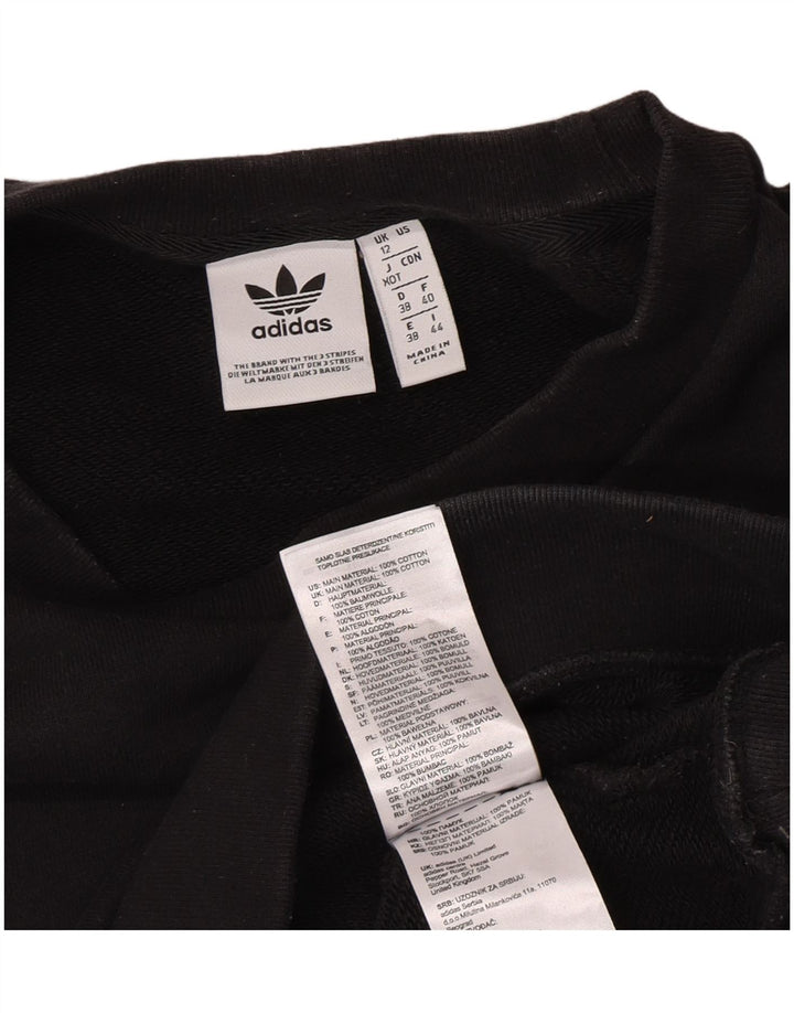 Damska bluza Adidas Graphic Oversized Sweter UK 12 Średnia czarna bawełna