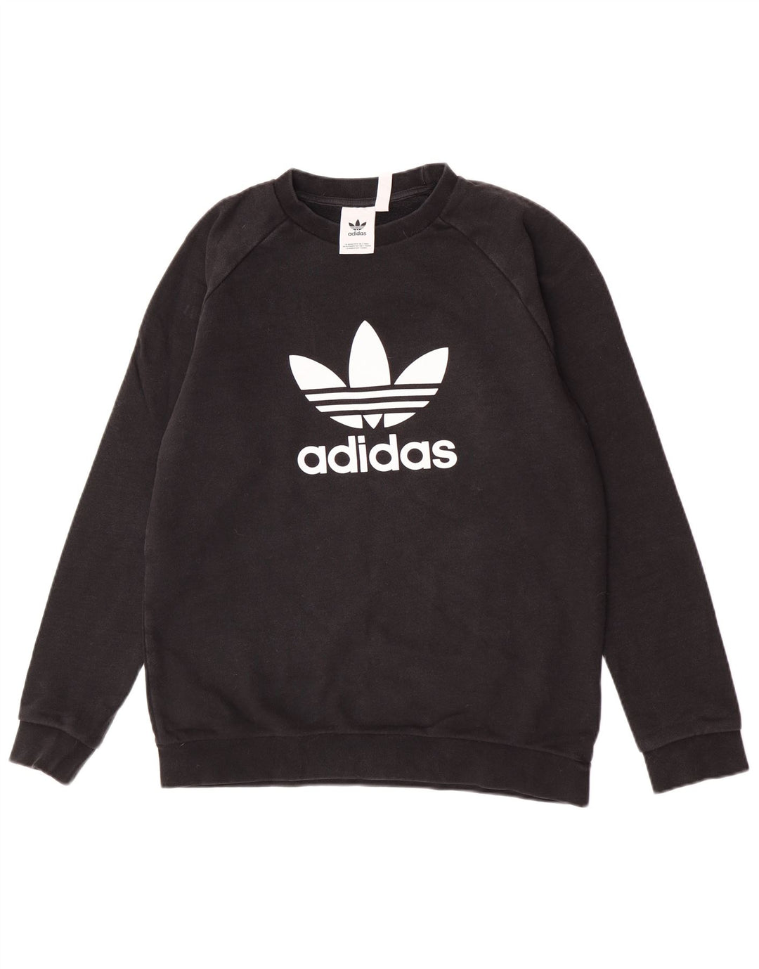 Męska bluza Adidas z grafiką, średnia czarna bawełniana