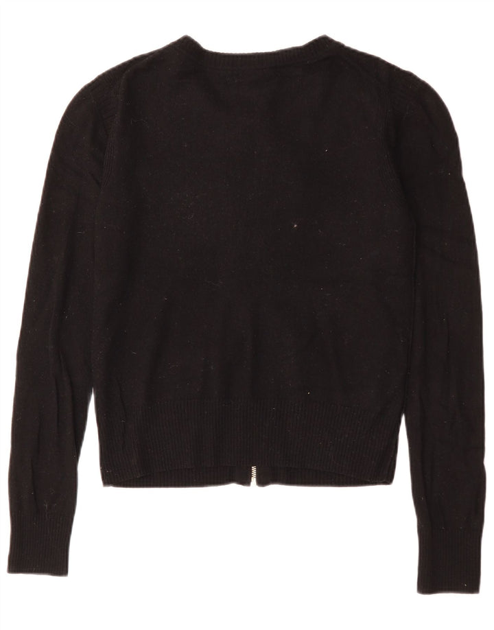 Sweter damski Juicy Couture Crop Cardigan UK 10 Small Black Wełna