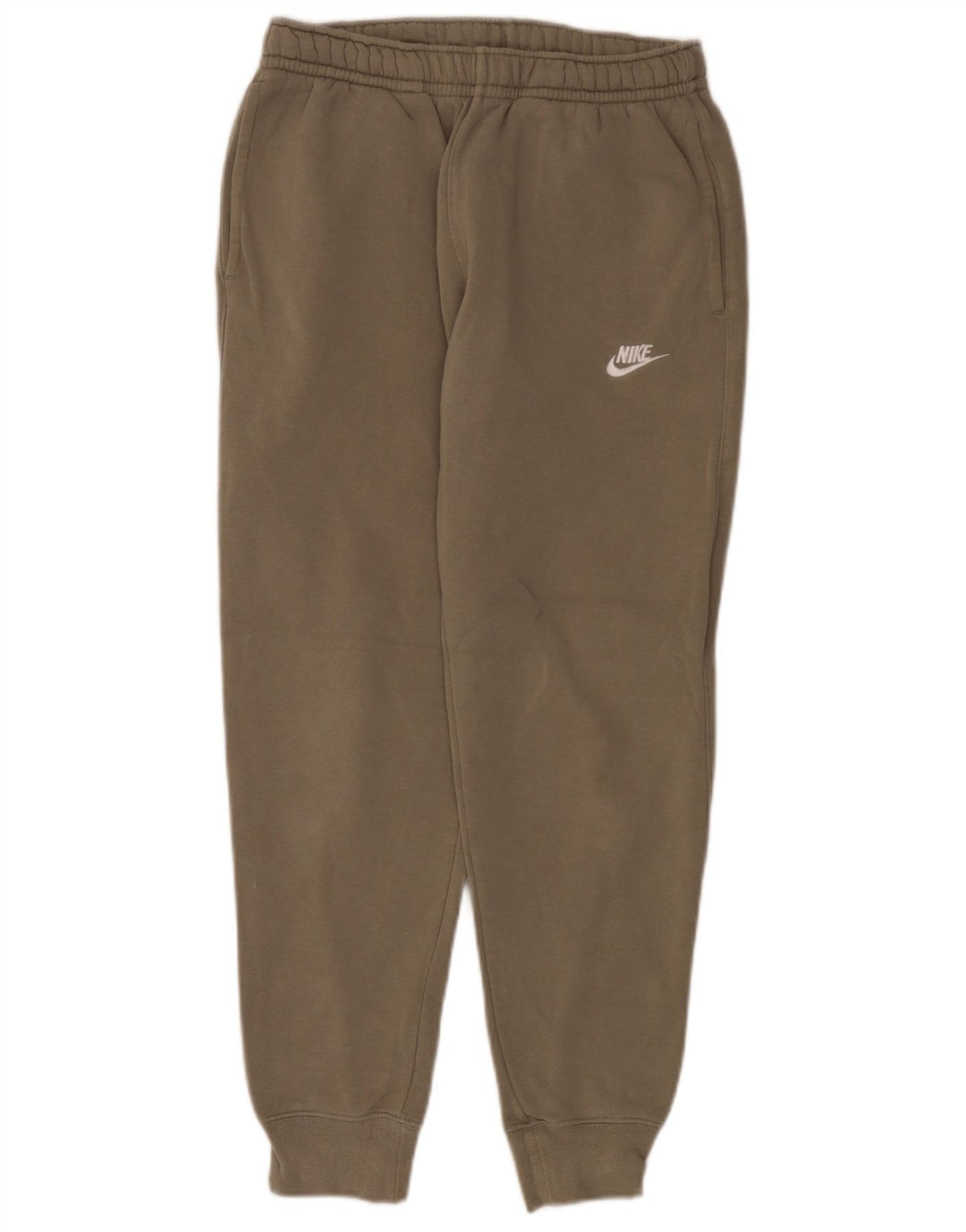 Męskie spodnie dresowe Nike, joggery, małe, bawełniane w kolorze khaki