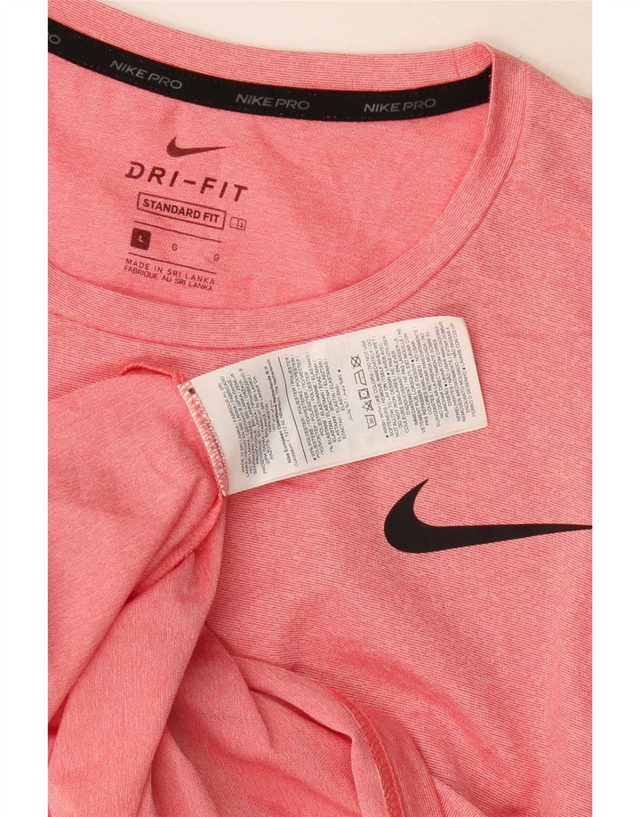 Męski T-shirt Nike Dri Fit Standard, duży, różowy, poliestrowy