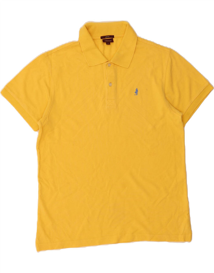 MARLBORO CLASSICS Mens Slim Fit Polo Shirt XL Yellow Vintage Marlboro Classics and Second-Hand Marlboro Classics from Messina Hembry 
