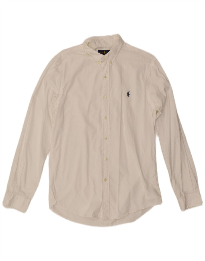 Koszula męska Ralph Lauren o dopasowanym kroju, średnia biała bawełna