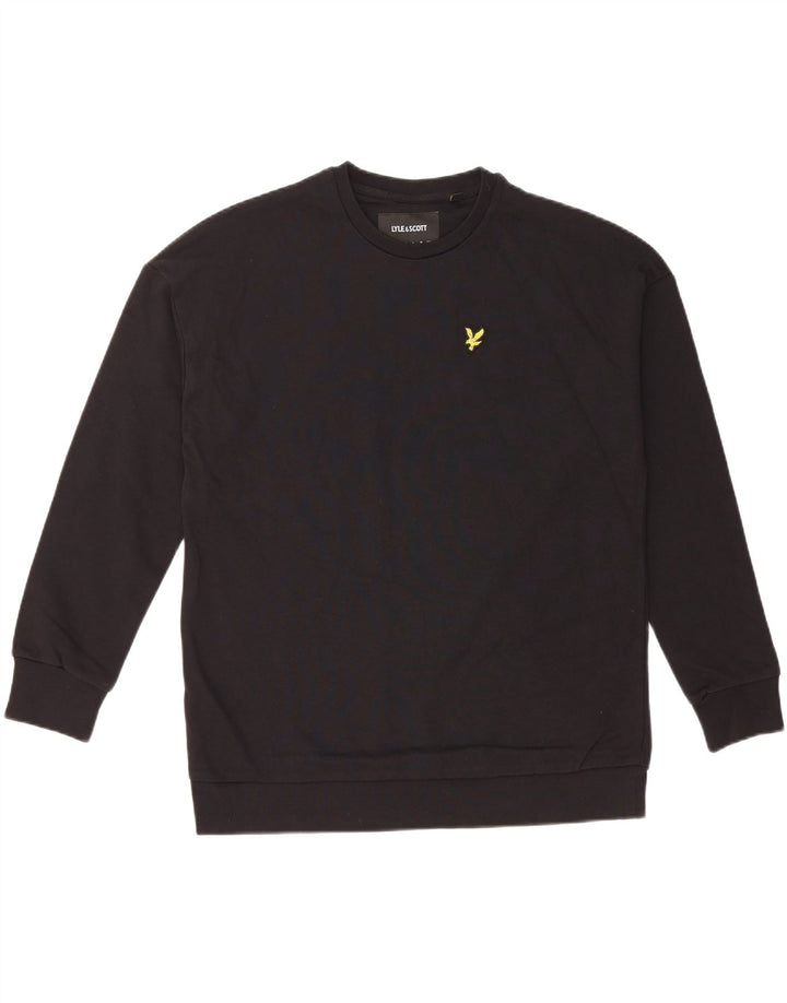 Męska bluza dresowa LYLE & SCOTT, średnia czarna, bawełniana