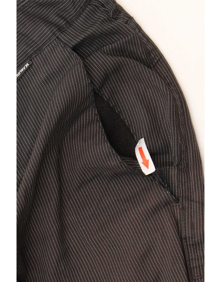 Męskie spodenki chino Hurley W38 XL, czarny, poliester w prążki