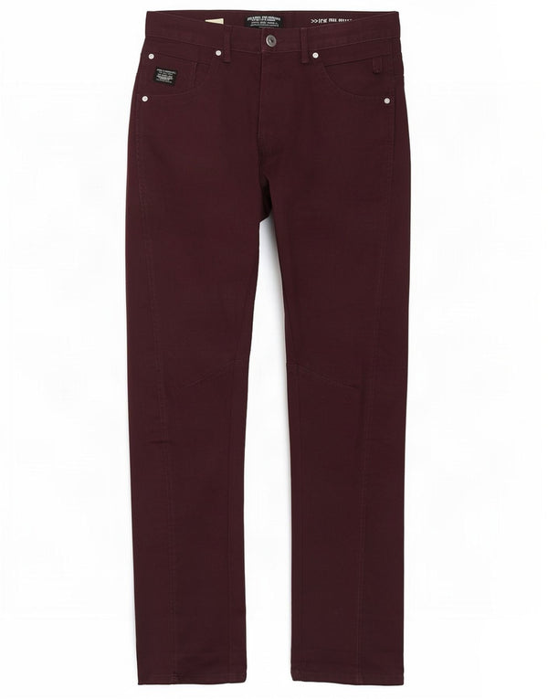 Męskie spodnie typu casual Jack & Jones Banana W34 L33 Burgundowe