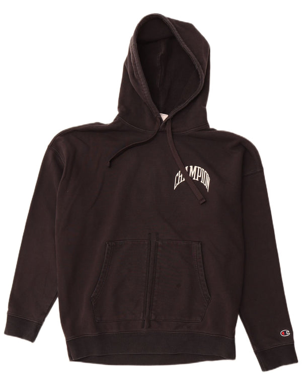 Męski sweter z kapturem CHAMPION, średni czarny, bawełniany