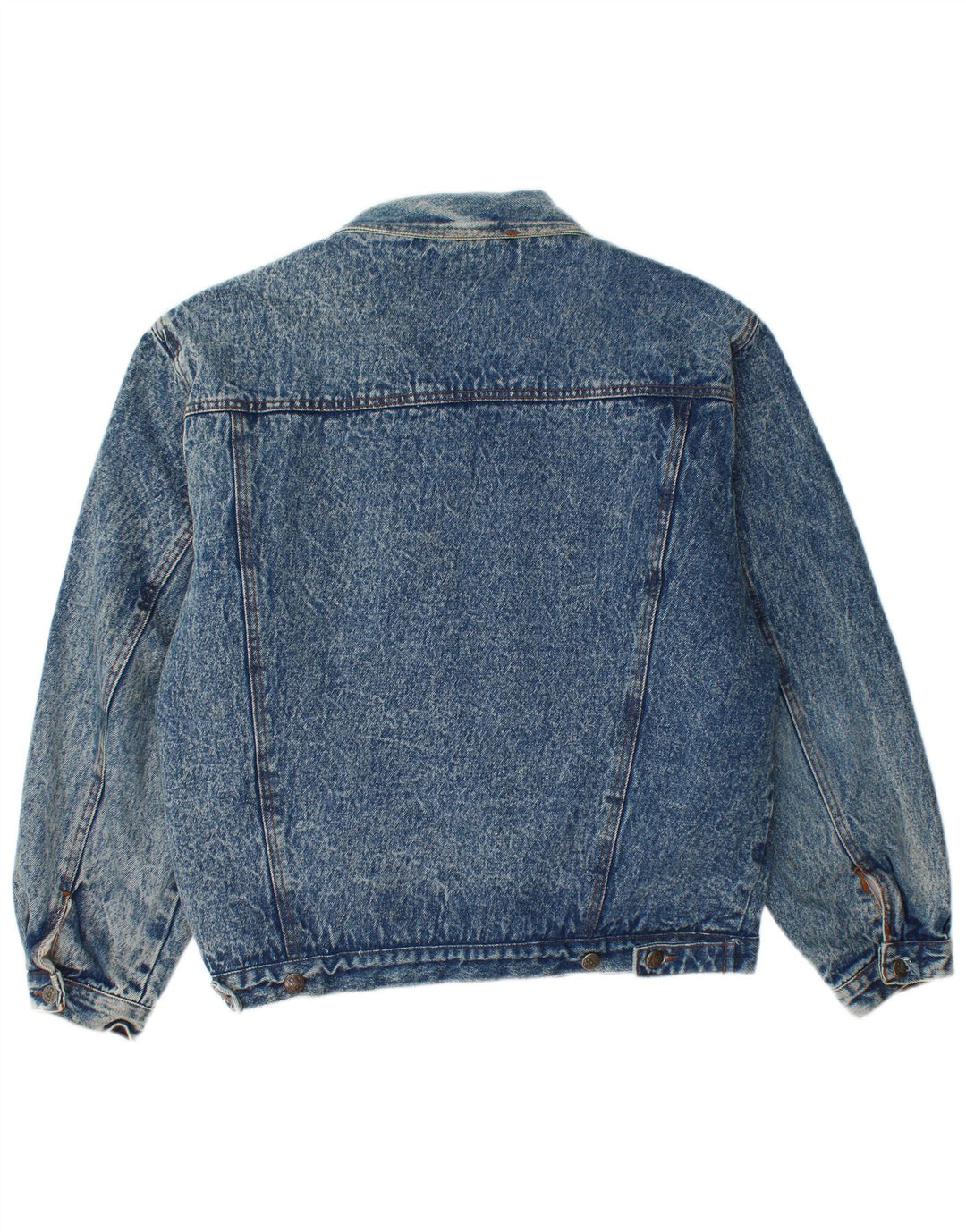 Vintage męska kurtka dżinsowa Sherpa IT 48, średnia niebieska bawełna