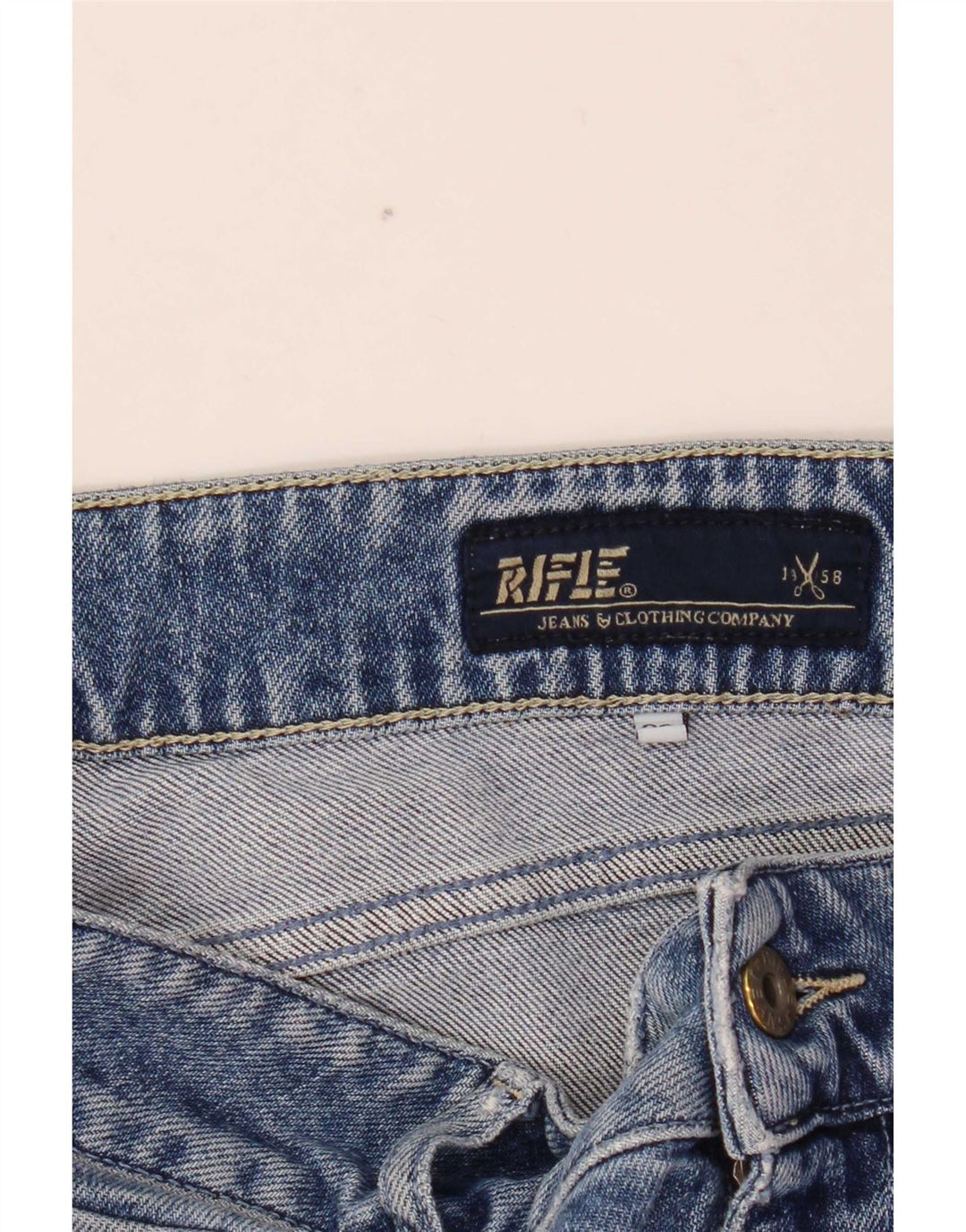 Damskie jeansy typu Bootcut Rifle W28 L34 Niebieskie, bawełniane