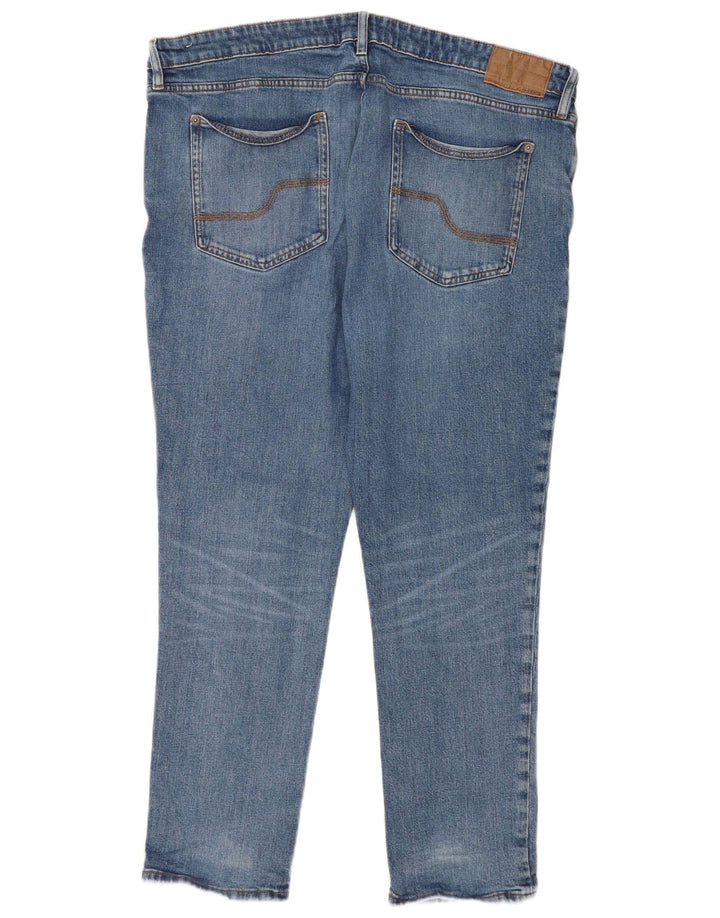 Męskie jeansy slim fit Fat Face W42 L28 Niebieskie bawełniane
