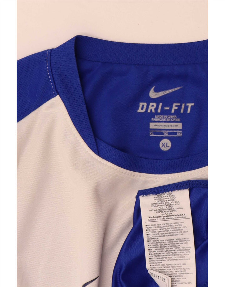 Męski T-shirt Nike Dri Fit Top XL Niebieski poliester z blokami kolorów