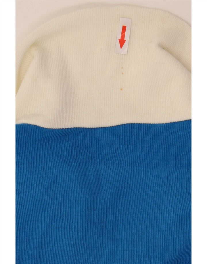 Męska koszulka polo do rugby z długim rękawem i grafiką w stylu vintage, średnio niebieska