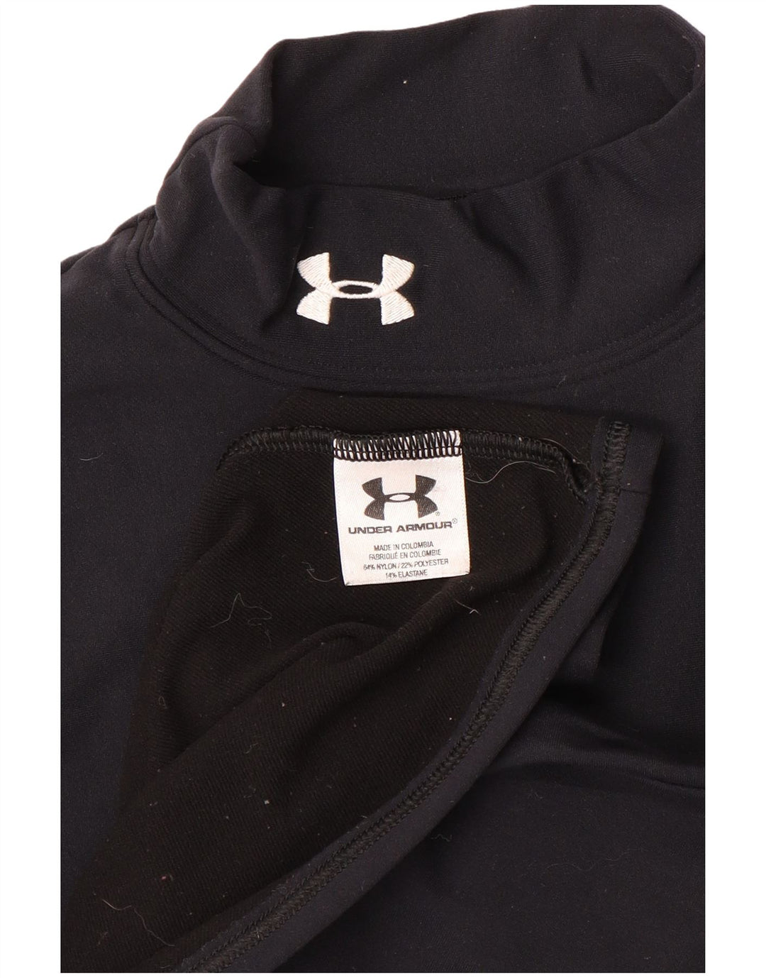 Damski top z długim rękawem Under Armour UK 10, mały, czarny nylon