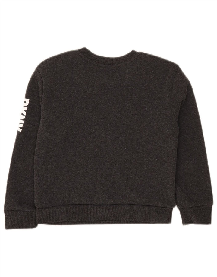 DKNY Boys Graphic Sweatshirt Jumper 4-5 Years Grey Cotton