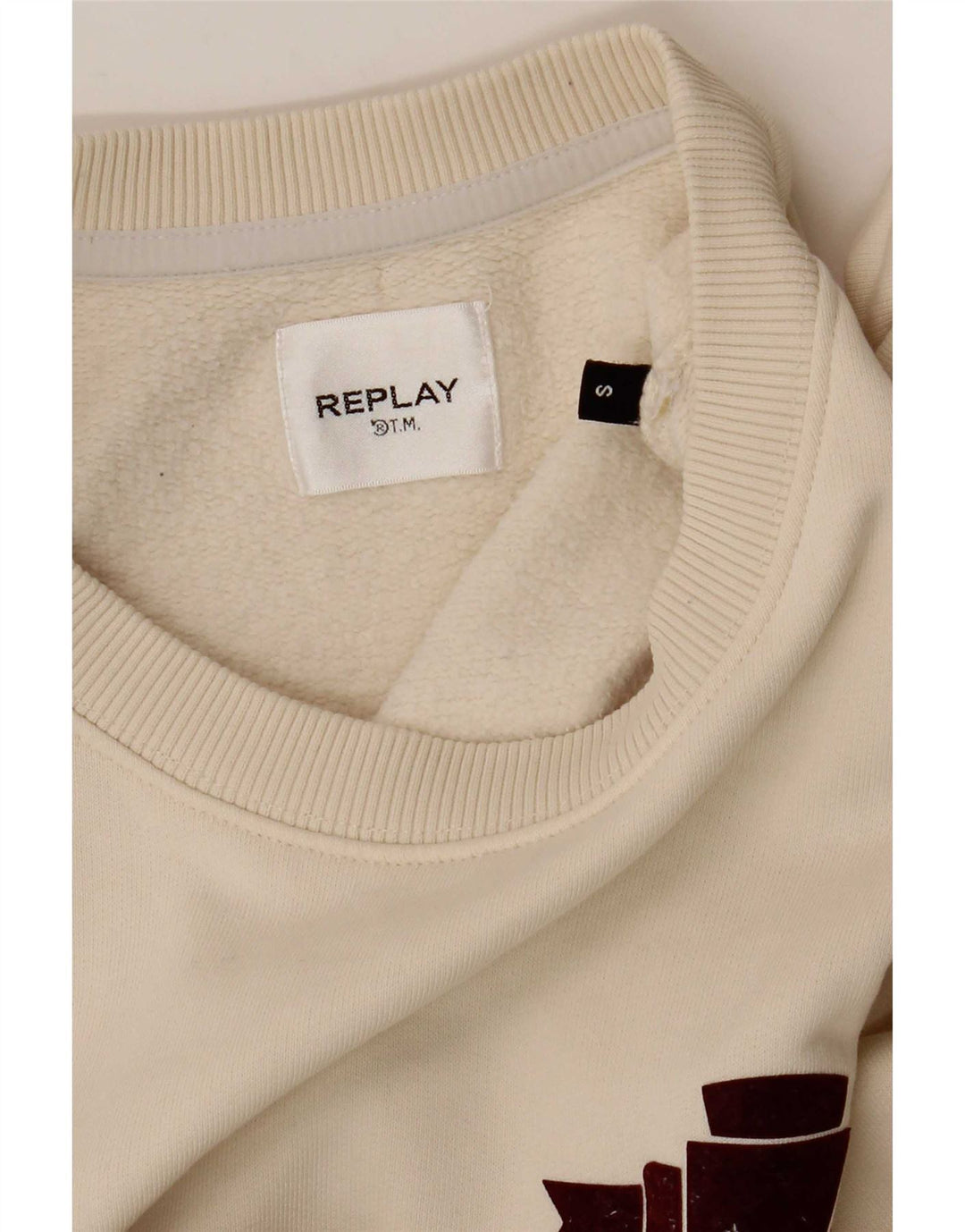 Damska bluza oversize Replay UK 10, mała, beżowa