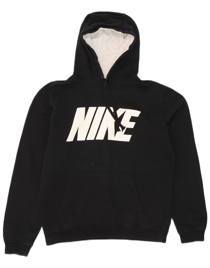 Męski sweter z kapturem Nike z grafiką, średni czarny, bawełniany