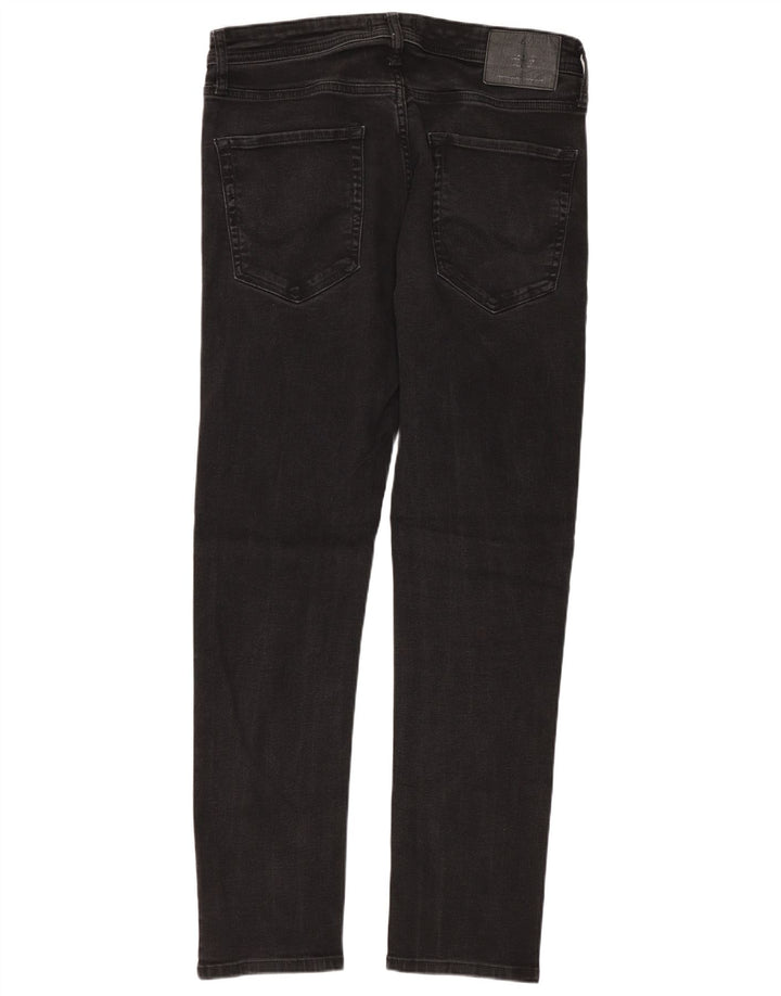 Męskie jeansy typu slim Jack & Jones W32 L32, czarne, bawełniane
