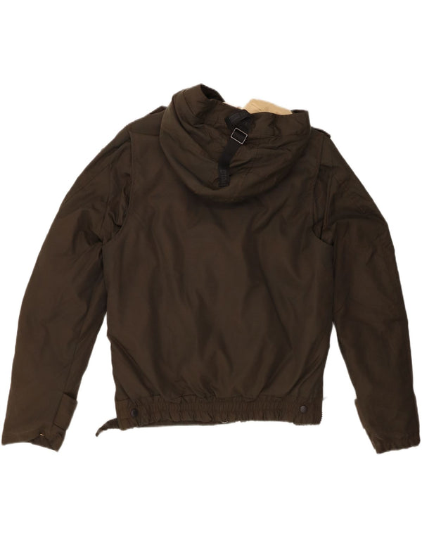 Damska kurtka wojskowa z kapturem i wyściełaną blauer UK 14, średni nylon khaki