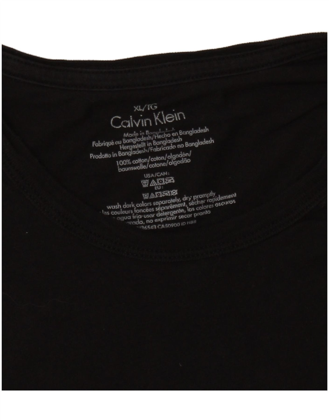 CALVIN KLEIN Męski T-shirt Top XL, czarny, bawełniany