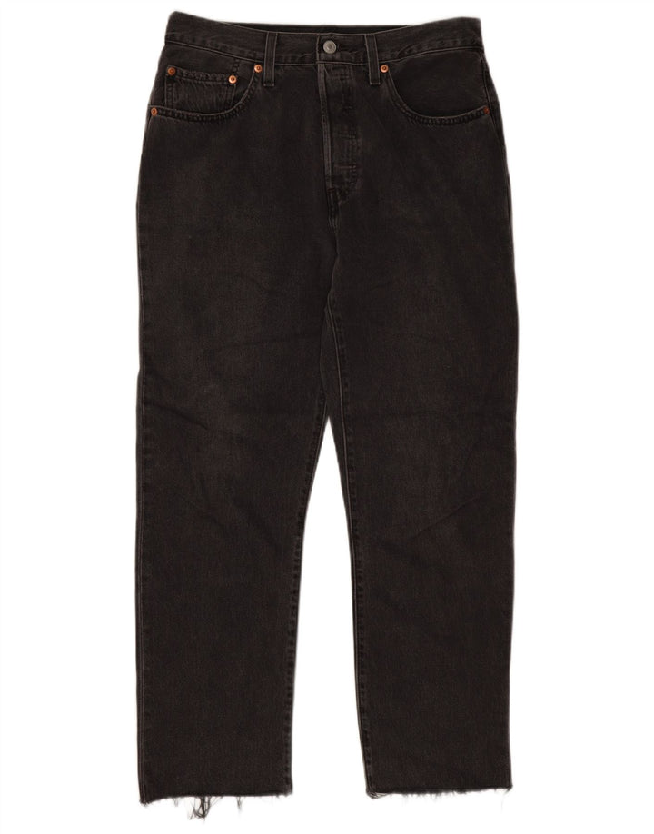 Męskie dżinsy Levi's 501 Straight W30 L28 Czarna bawełna