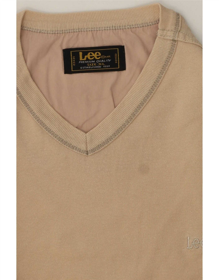 T-shirt męski Lee Top XL, beżowy
