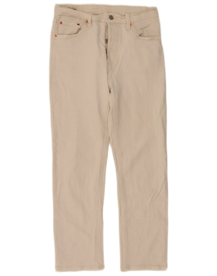 Damskie jeansy Levi's 501 Straight W29 L28 Off White Cotton