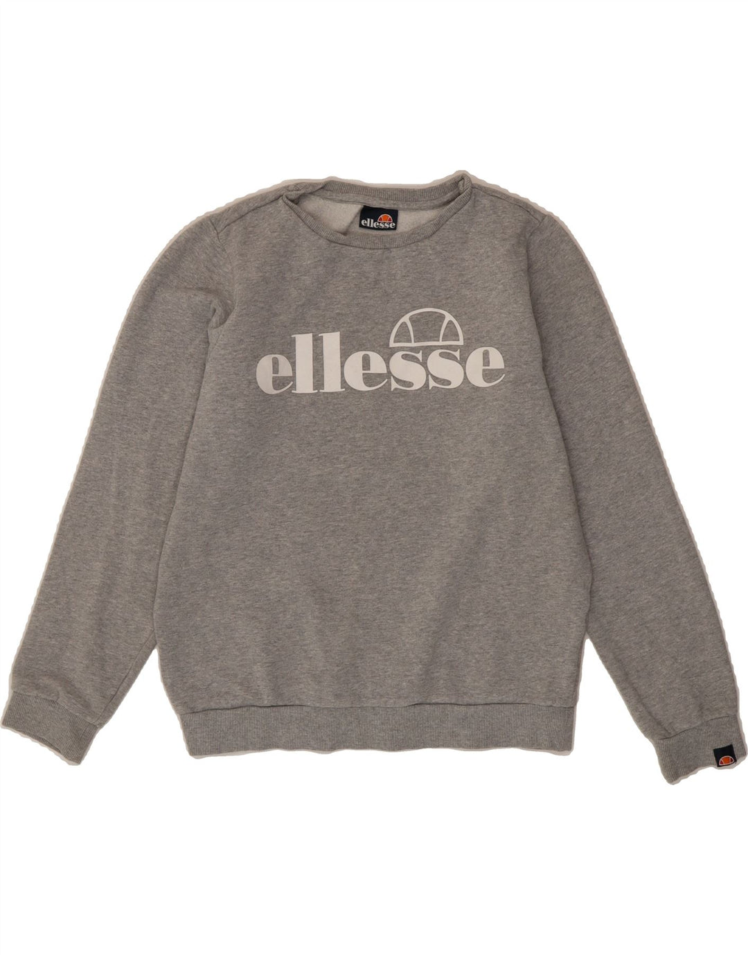 ELLESSE Womens Graphic Sweatshirt Jumper UK 8 Small Grey Cotton Vintage Ellesse and Second-Hand Ellesse from Messina Hembry 