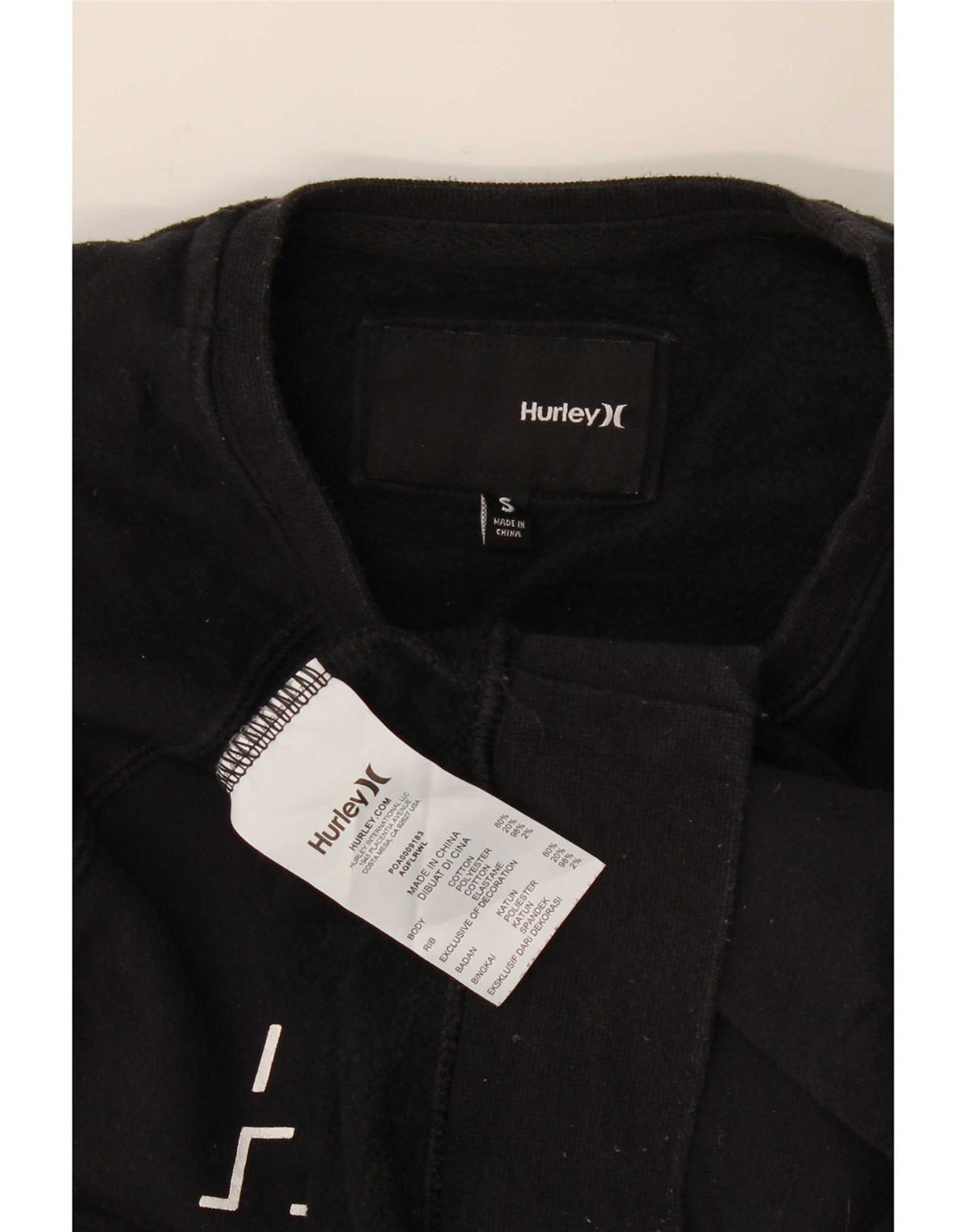 Damska bluza Hurley Oversize Crop Graphic Jumper UK 10 Small Black