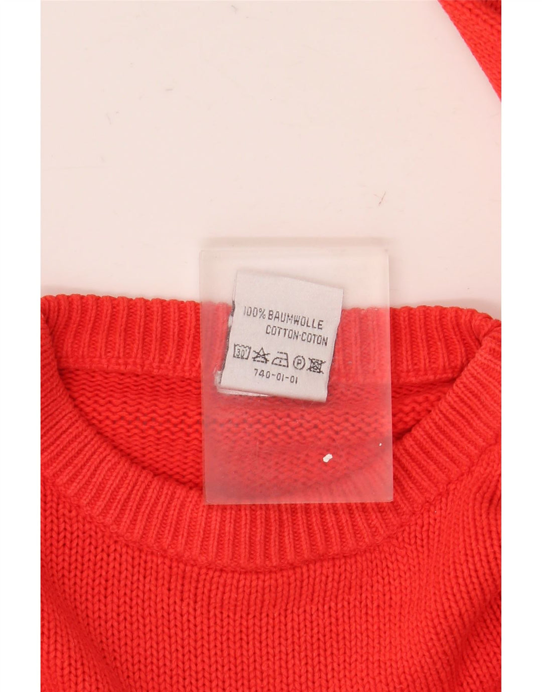 Męski sweter Puma z okrągłym dekoltem, mały, czerwony, bawełniany