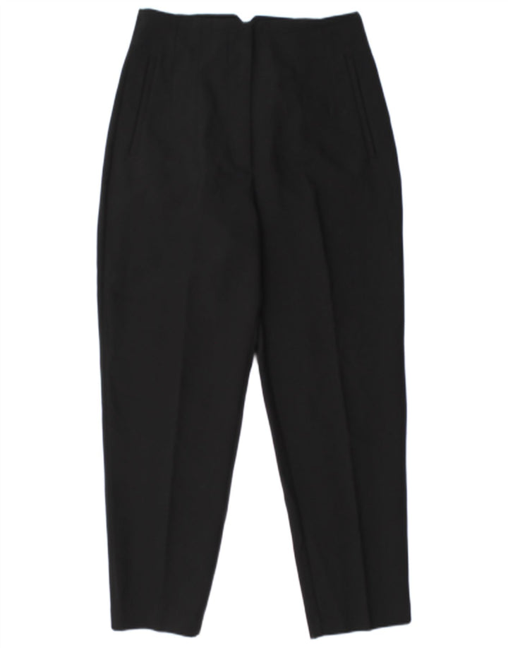 Damskie zwężane spodnie chino ZARA, średnie W28 L26, czarny poliester