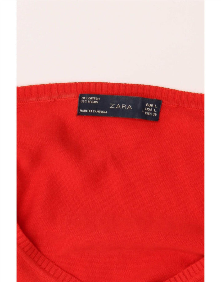 Sweter damski Zara Cardigan UK 14, duży, czerwony