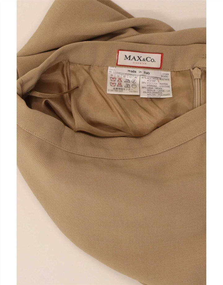 Damska spódnica ołówkowa Max & Co. UK 12 Medium W28 Beżowy Acetat