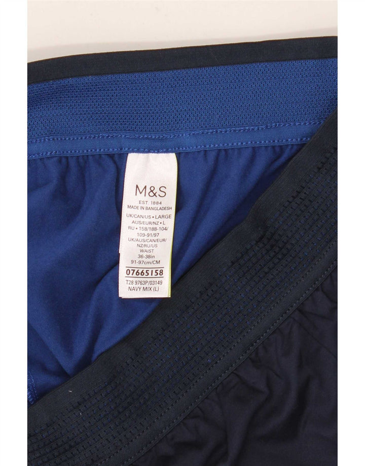Męskie spodenki sportowe Marks & Spencer, duże, granatowe, poliestrowe