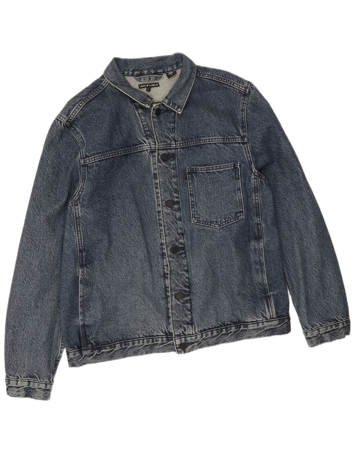 Męska kurtka dżinsowa Levi's UK 40, duża, granatowa, bawełniana