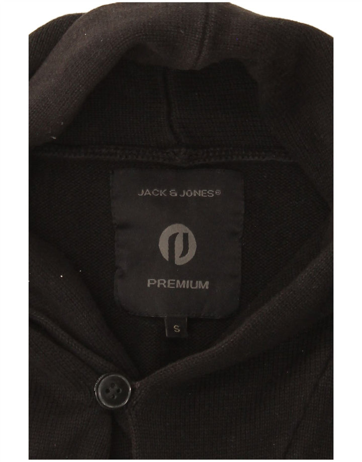Męski sweter kardigan Jack & Jones, mały, czarny