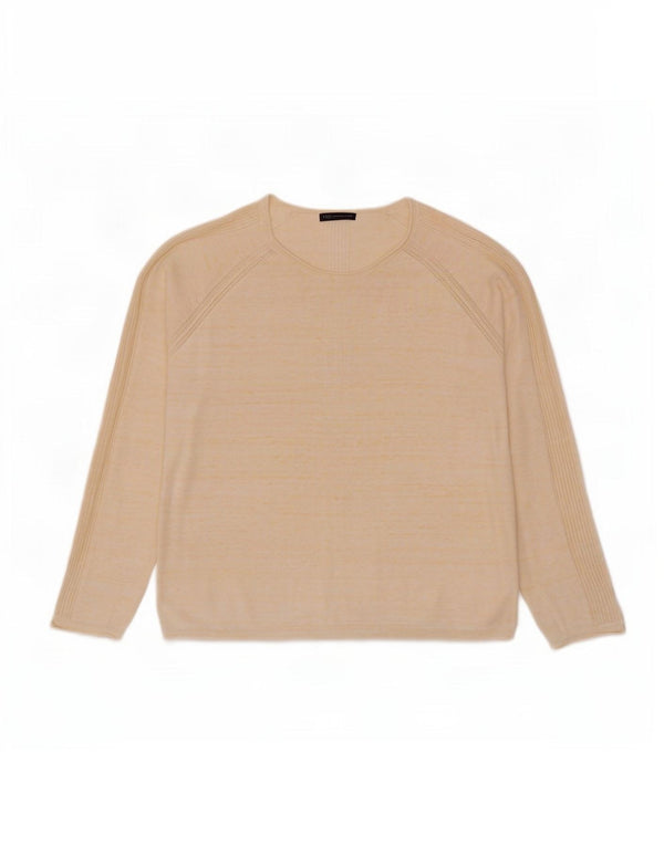 Marks & Spencer Damski sweter z dekoltem w łódkę, UK 18 XL, żółty, nakrapiany