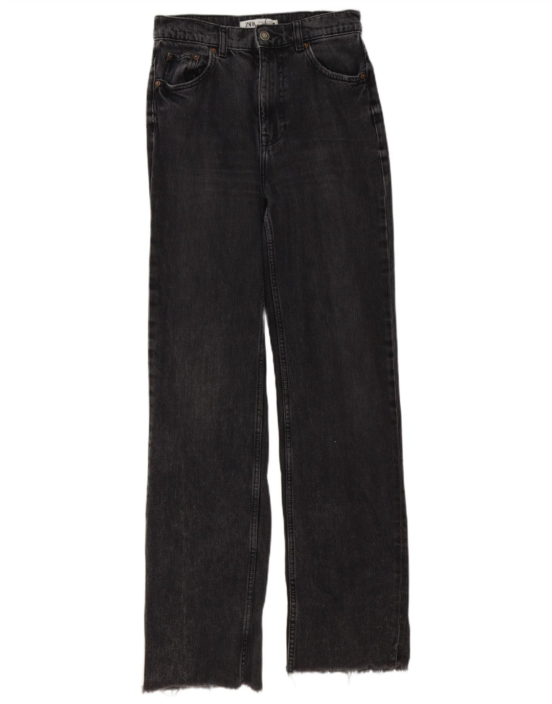 Damskie proste dżinsy Zara EU 36 Small W26 L33 Szara bawełna