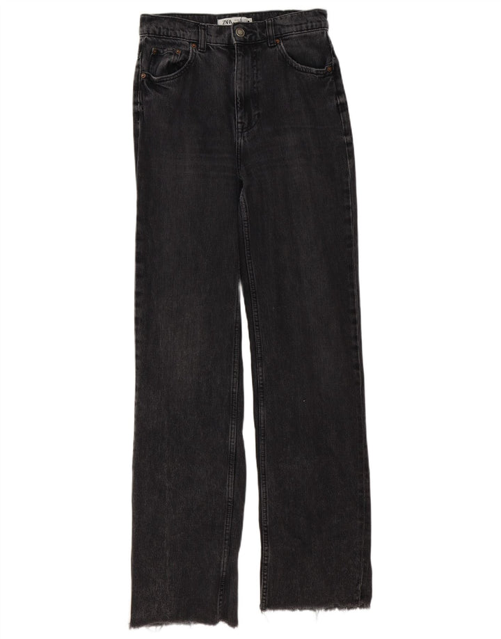 Damskie proste dżinsy Zara EU 36 Small W26 L33 Szara bawełna