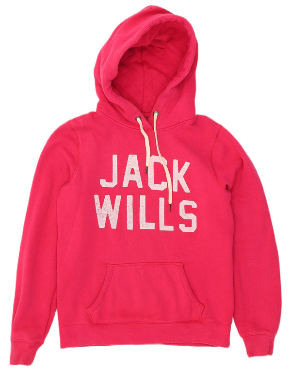 Damski sweter z kapturem Jack Wills, UK 12, średni różowy, bawełniany