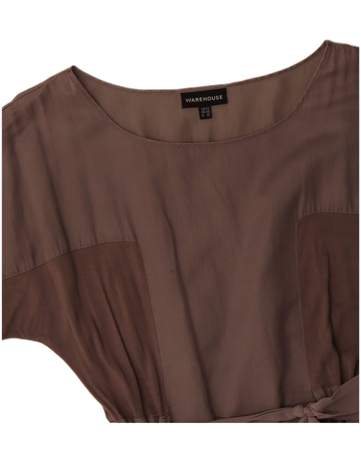 WAREHOUSE Damska sukienka maxi Batwing UK 12, bawełniana w kolorze średniej szarości