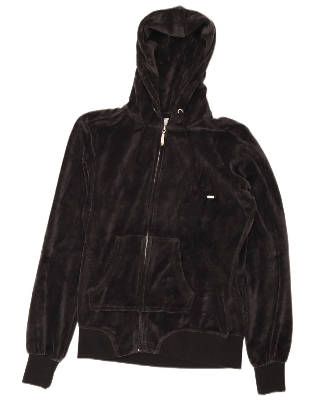 Sweter damski CHAMPION Heritage Fit Welurowy sweter z kapturem i zamkiem UK 10 Small Black