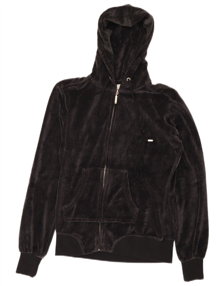 Sweter damski CHAMPION Heritage Fit Welurowy sweter z kapturem i zamkiem UK 10 Small Black