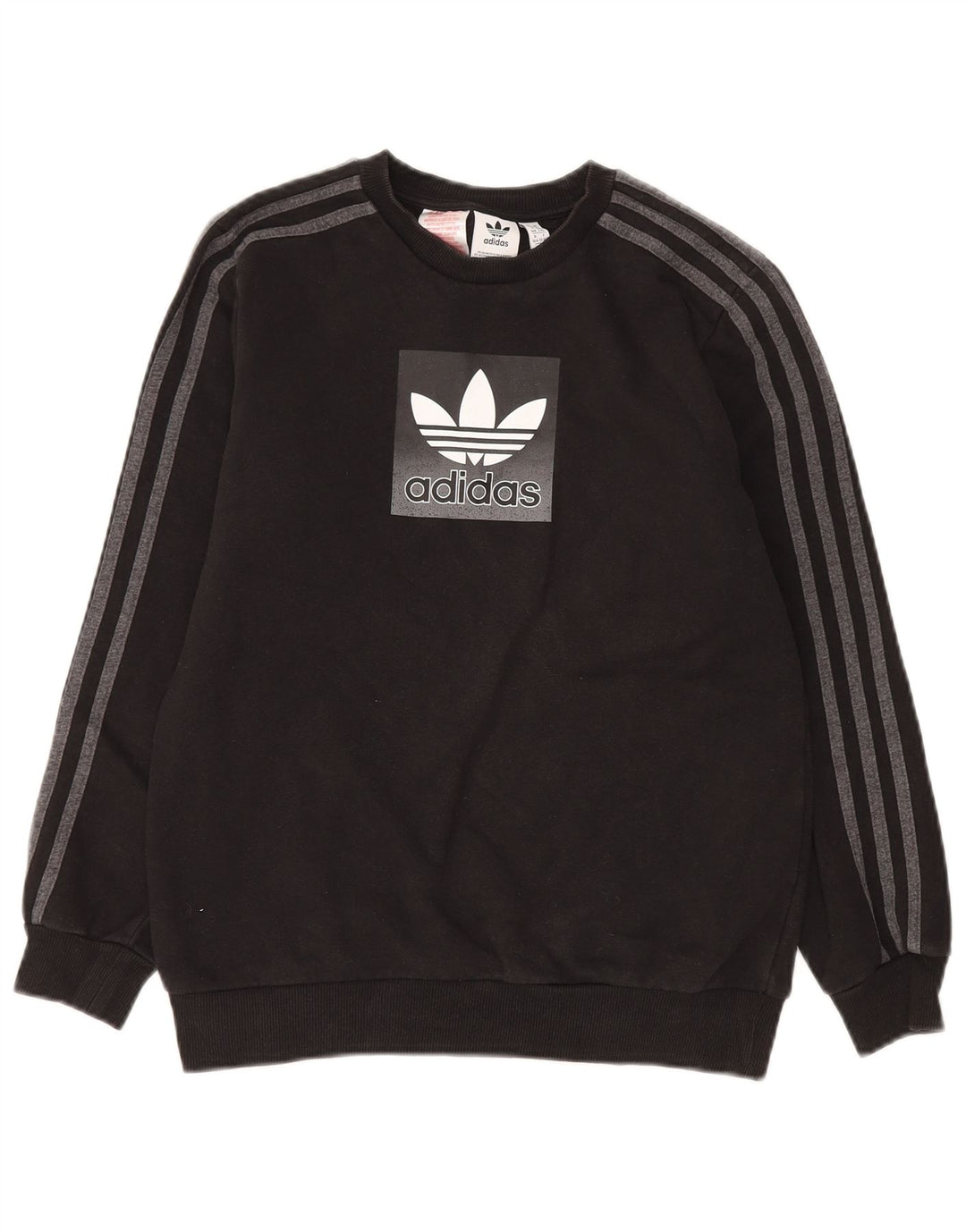 Bluza chłopięca Adidas z grafiką, 13-14 lat, czarna bawełna