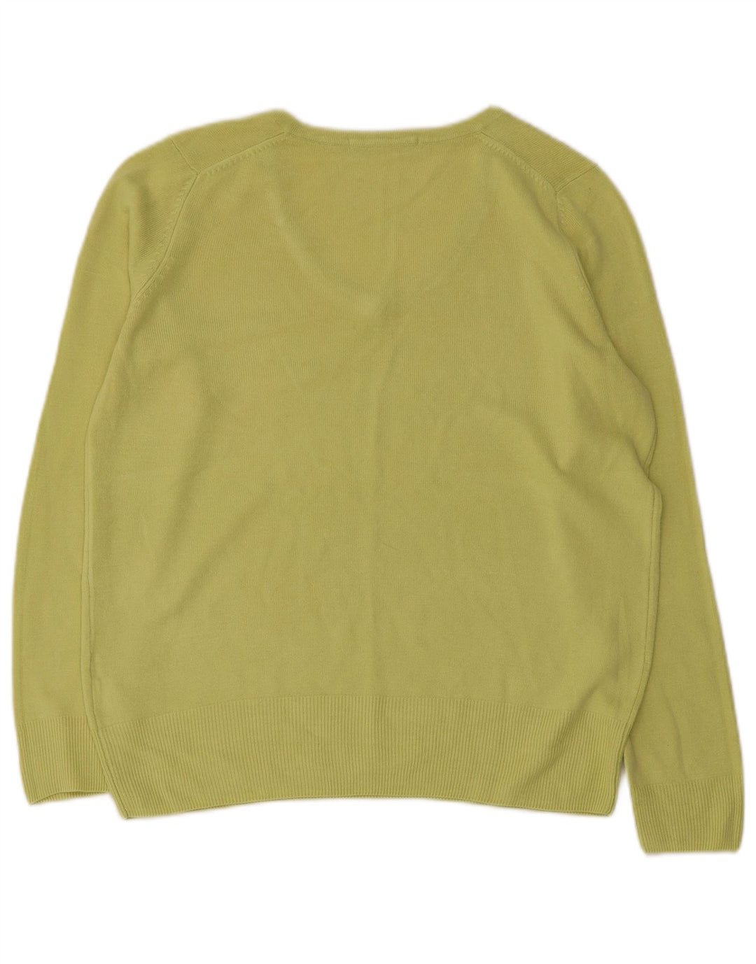 MARKS & SPENCER Damski sweter oversize z dekoltem w kształcie litery V, UK 10, mały zielony