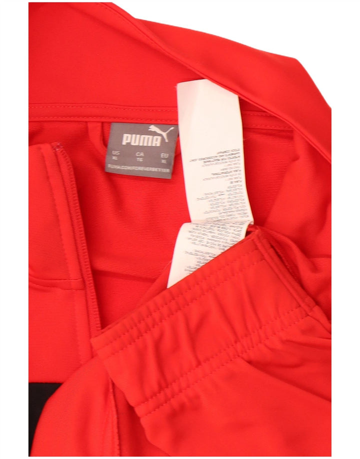 Męska kurtka dresowa PUMA XL z poliestru w kolorze czerwonym