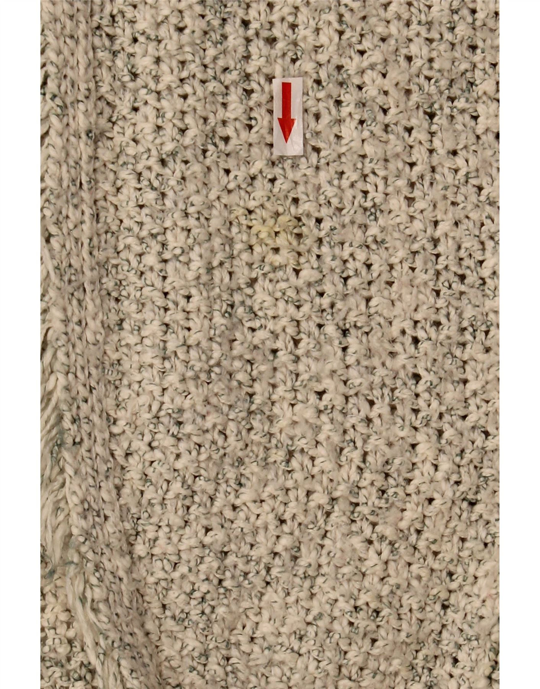 Sweter damski Zara z otwartym kardiganem UK 14 średni beż nakrapiany