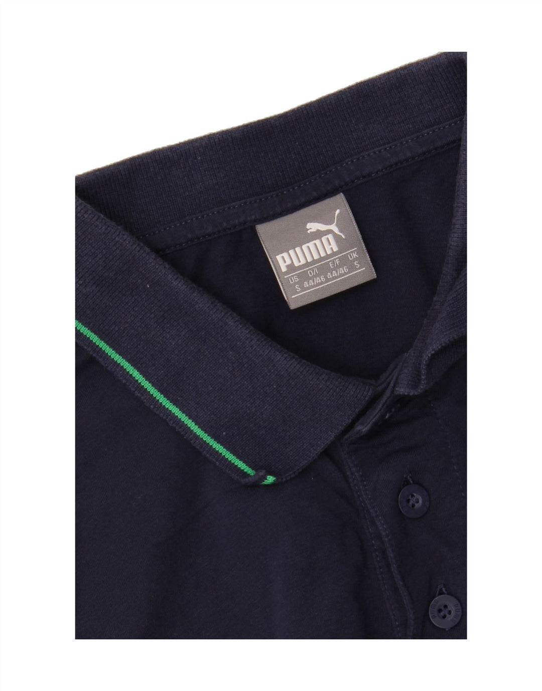 PUMA Mens Polo Shirt Small Navy Blue Cotton Vintage Puma and Second-Hand Puma from Messina Hembry 